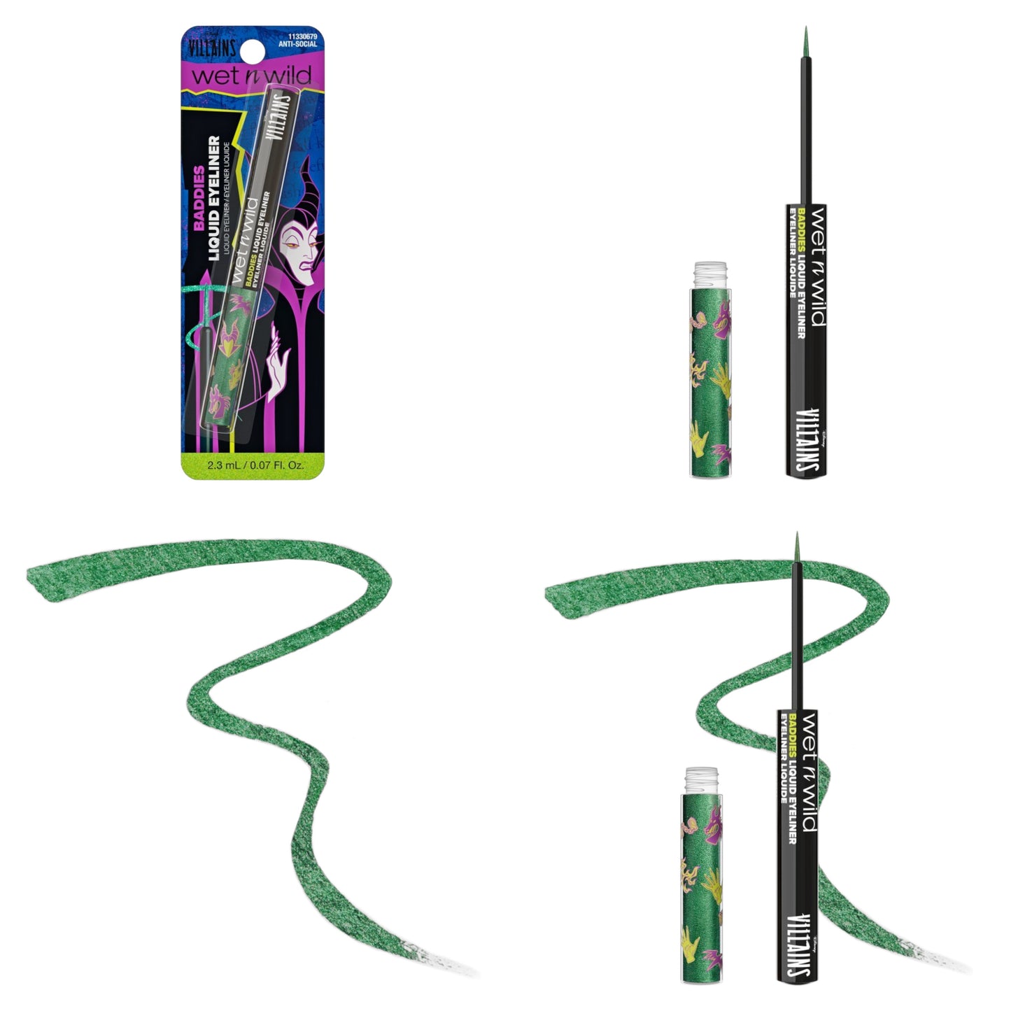 ⚠️ PREVENTA Maquillaje Disney Villains Delineador liquido ojos eyeliner Anti social