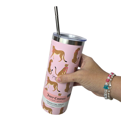 Vaso acero tumbler thermo con Popote Juicy Couture