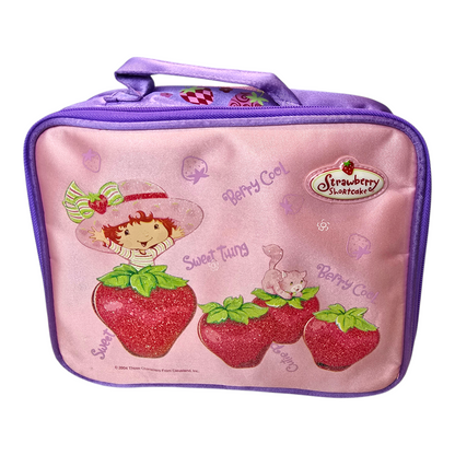 Lonchera, bolsita aislada térmica satinada Vintage Rosita fresita Strawberry Shortcake