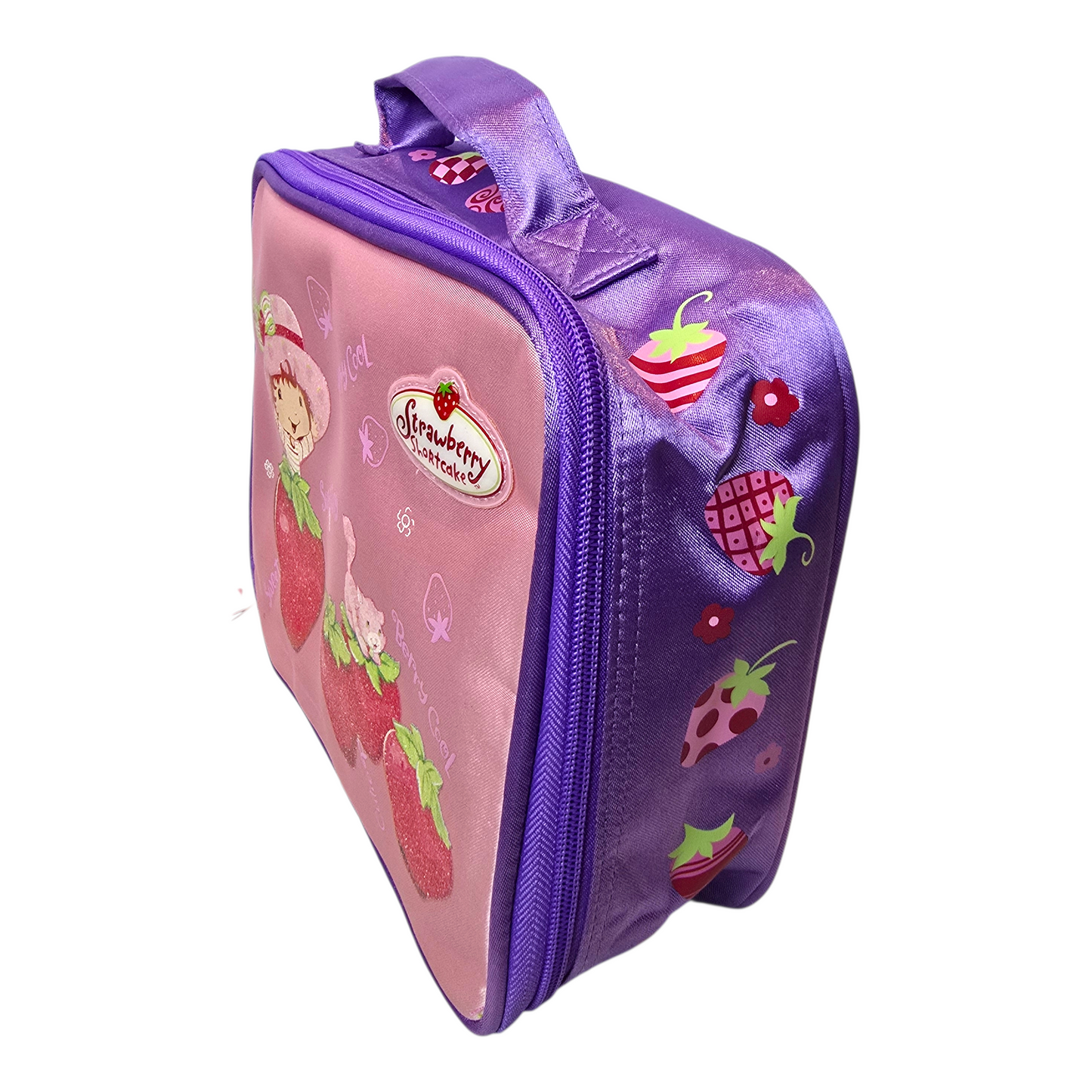 Lonchera, bolsita aislada térmica satinada Vintage Rosita fresita Strawberry Shortcake