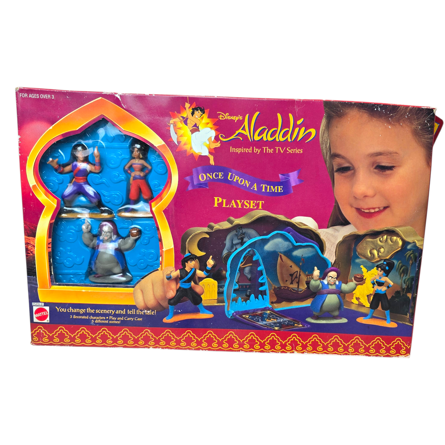 Set Figuras vintage Disney años 90s Aladdin Once Upon a Time Playset