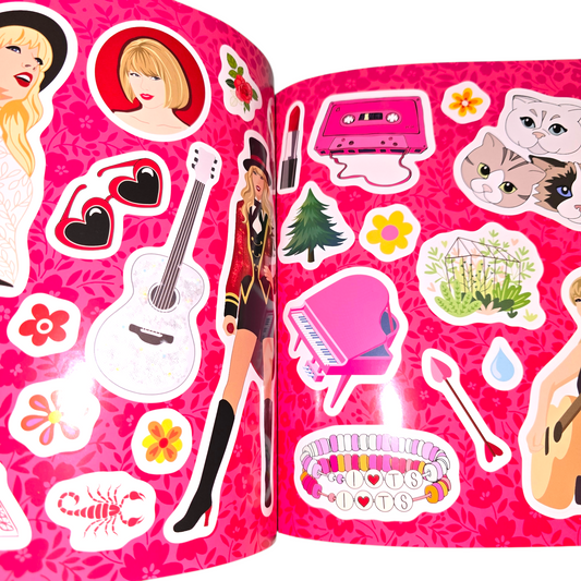 Taylor swift Libro para colorear y de Actividades con stickers (morado)