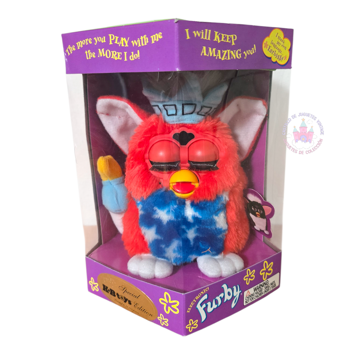 Furby Patriotic vintage original Statue of liberty Tiger Electronics NUEVO Año 1999 (sin probar) idioma inglés. (2)