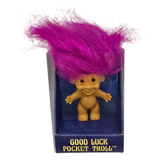 Mini Troll Vintage Russ Pocket Troll Magenta