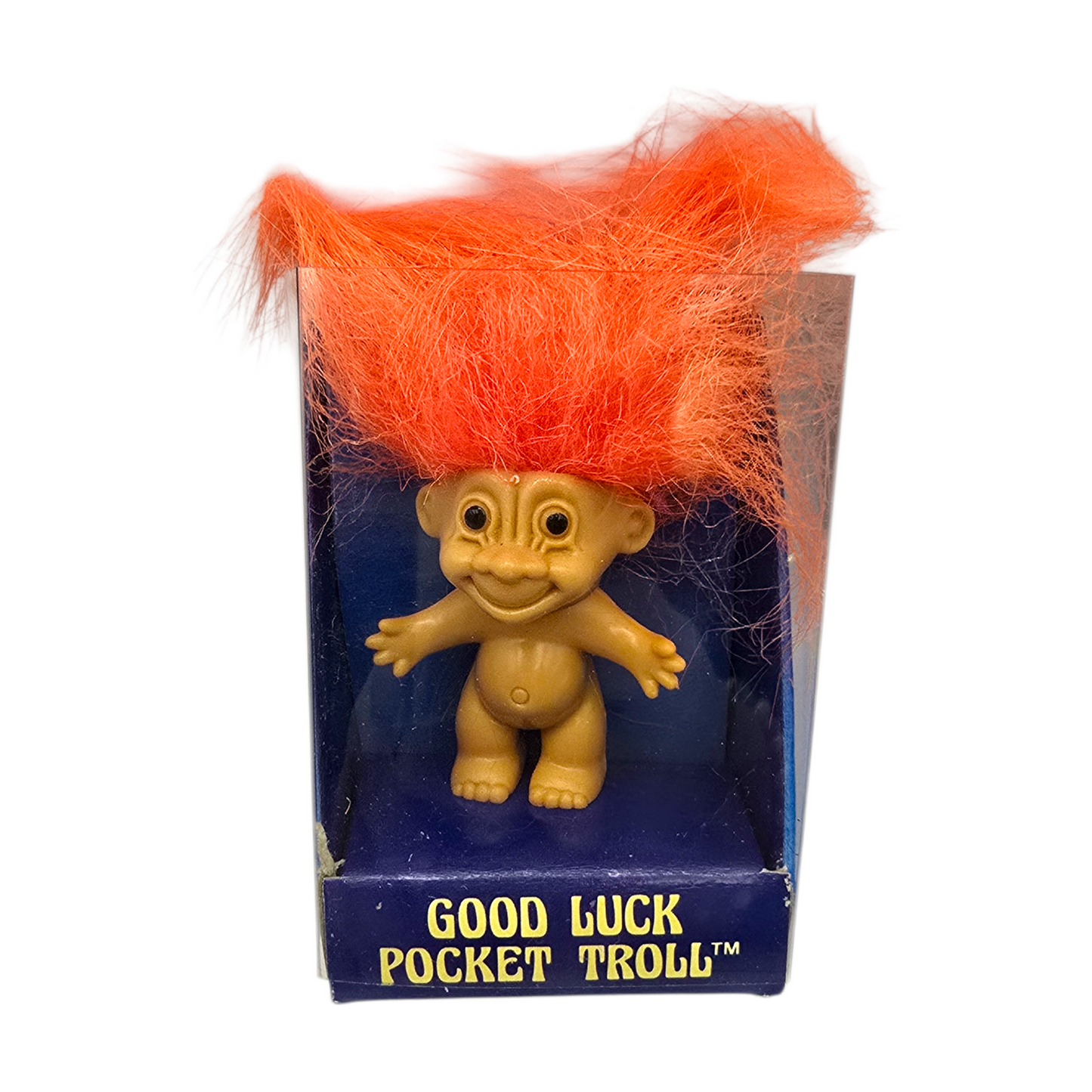 Mini Troll Vintage Russ Pocket Troll Naranja