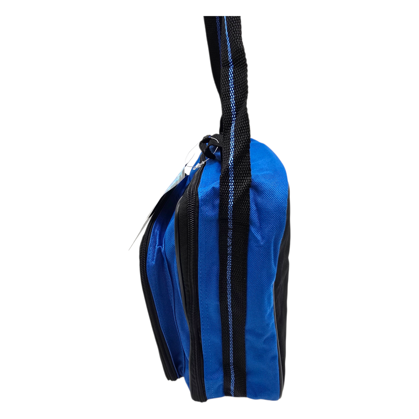 Lonchera maletita Beyblade vintage 28x28 cms aprox azul