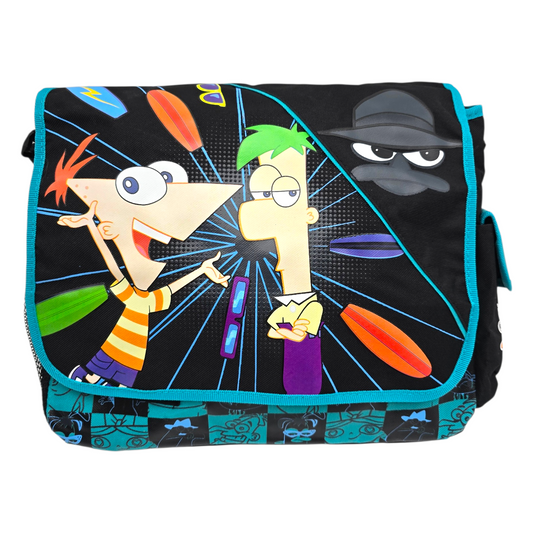 Mochila vintage Phineas Y Ferb 35x30 cms aprox Messenger bag