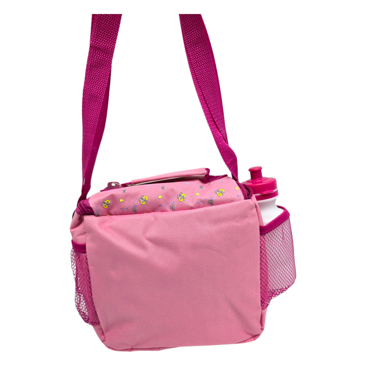 Lonchera maletita vintage Precious Moments 28x22 cms aprox Rosa con thermo rosa
