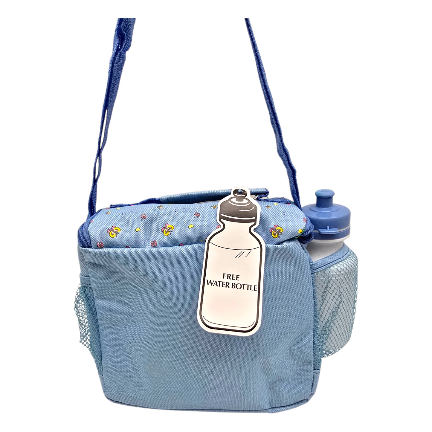 Lonchera maletita vintage Precious Moments 28x22 cms aprox Rosa con thermo azul