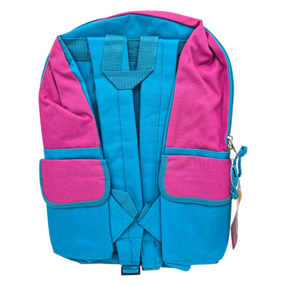 Mochila vintage Piolin azul con lonchera 38x28 cms aprox Love peace