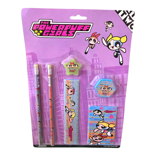 Set de Papelería vintage Chicas Super poderosas Powerpuff Girls azul todas