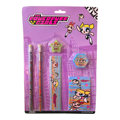 Set de Papelería vintage Chicas Super poderosas Powerpuff Girls azul todas