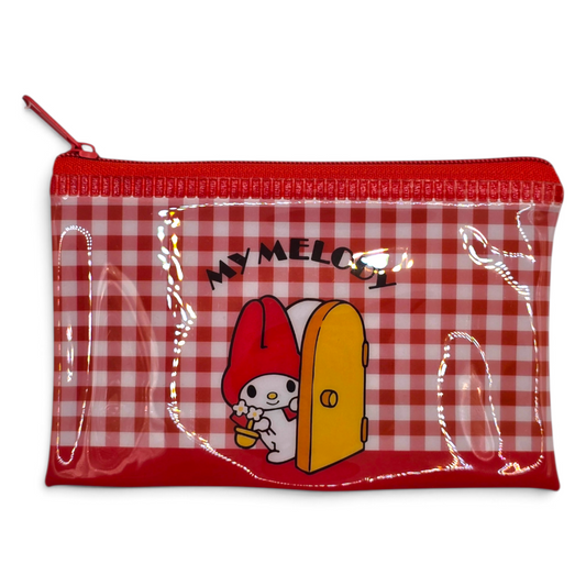 Bolsita multiusos Sanrio Japon Original licencia medida aprox 8x12.5 cms plano vinyl tipo tarjetero/monedero My Melody