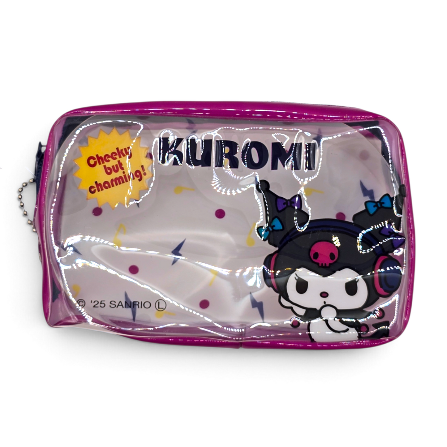 Bolsita multiusos Sanrio Japon Original licencia medida aprox 8x12x4 cms vinyl tipo tarjetero/monedero Kuromi