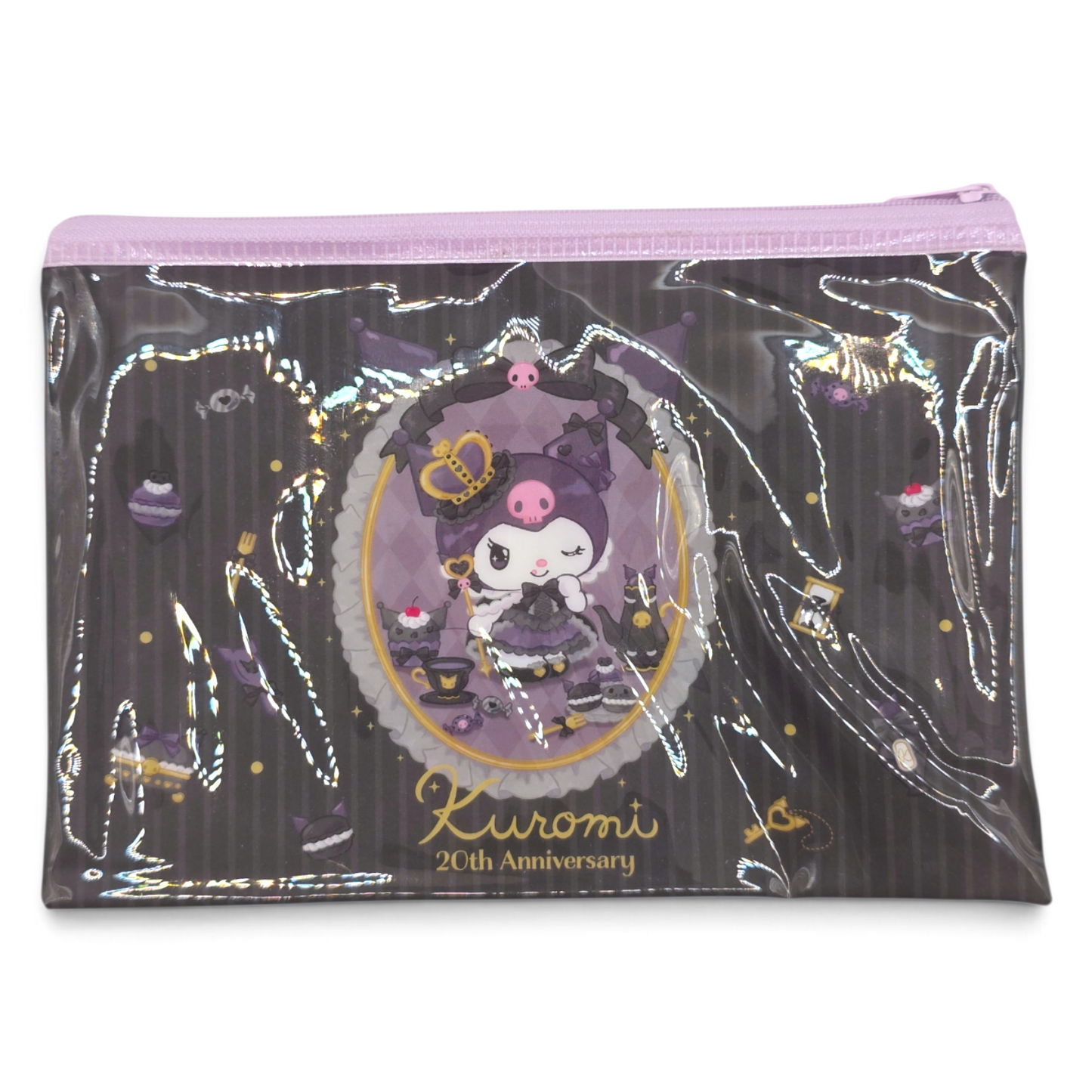 Bolsita multiusos tipo sobre Plano Sanrio Japon Original licencia medida aprox 20x14 cms My Melody con Kuromi