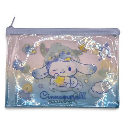 Bolsita multiusos tipo sobre Plano Sanrio Japon Original licencia medida aprox 20x14 cms Cinnamoroll con Pochacco