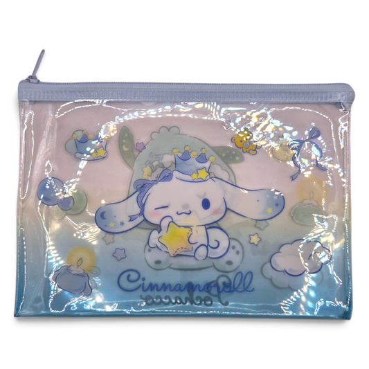Bolsita multiusos tipo sobre Plano Sanrio Japon Original licencia medida aprox 20x14 cms Cinnamoroll con Pochacco