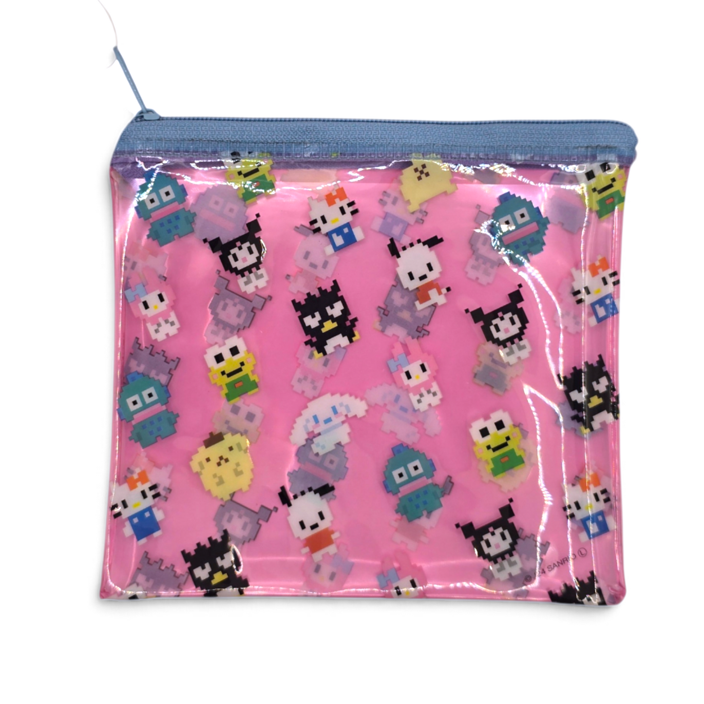 Bolsita multiusos tipo sobre Plano Sanrio Japon Original licencia medida aprox 12.5x14 cms Characters 8 bits
