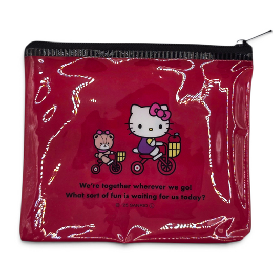 Bolsita multiusos tipo sobre Plano Sanrio Japon Original licencia medida aprox 12.5x14 cms Hello Kitty