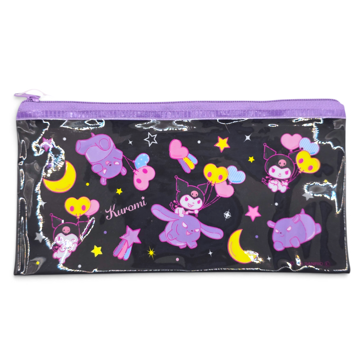 Bolsita multiusos tipo sobre Plano Sanrio Japon Original licencia medida aprox 20x11 cms Kuromi