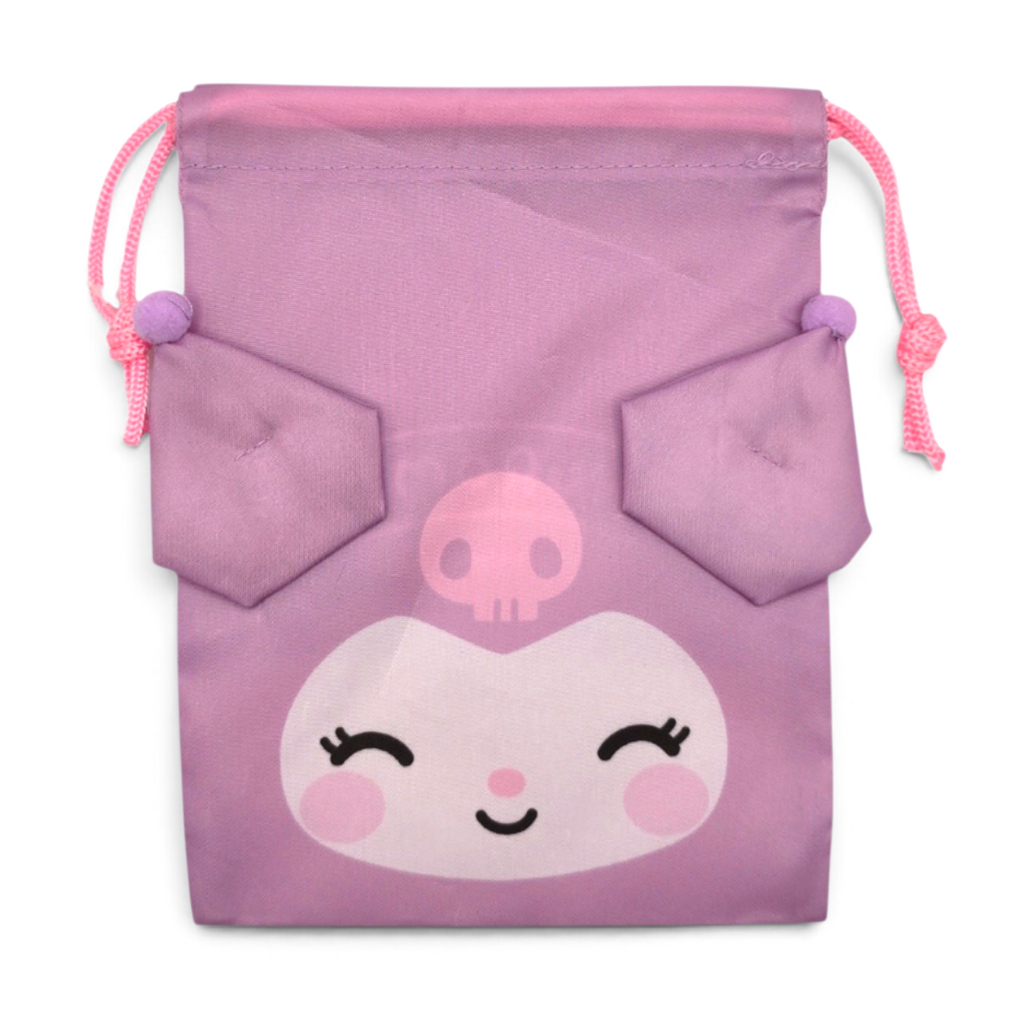 Bolsita loneta de cuerda tipo saco multiusos Sanrio Japon Original licencia medida aprox 19x15 cms Kuromi