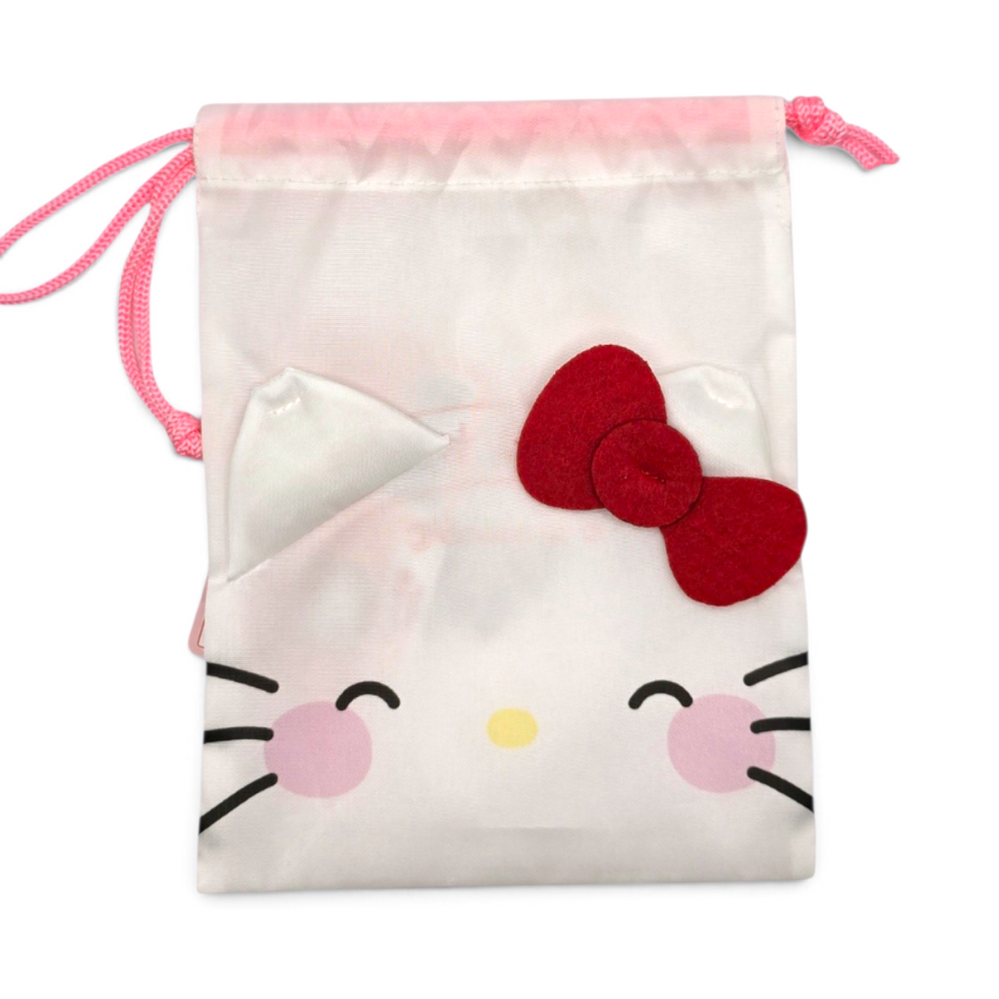 Bolsita loneta de cuerda tipo saco multiusos Sanrio Japon Original licencia medida aprox 19x15 cms Hello Kitty