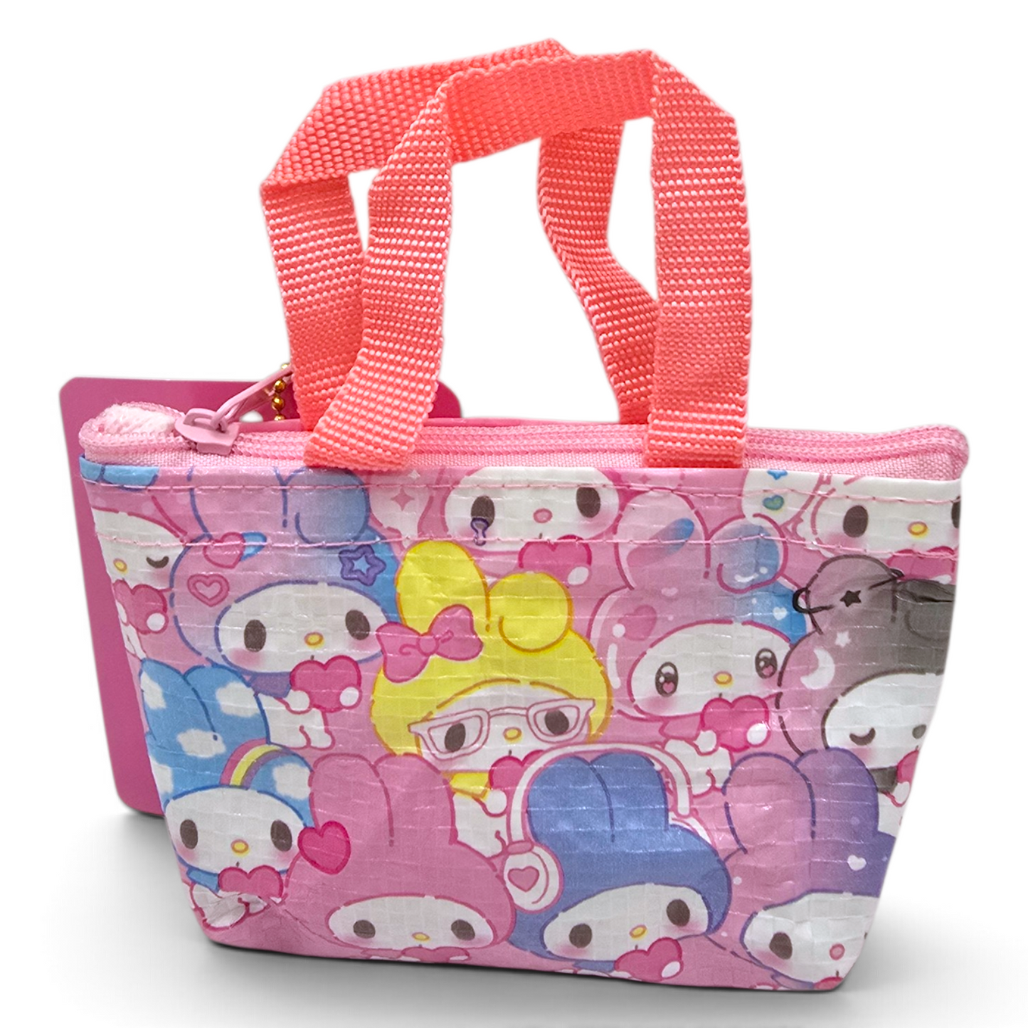 Bolsita micro mini monedero multiusos lona impermeable Sanrio Japon Original licencia medida aprox 10x8 cms My Melody