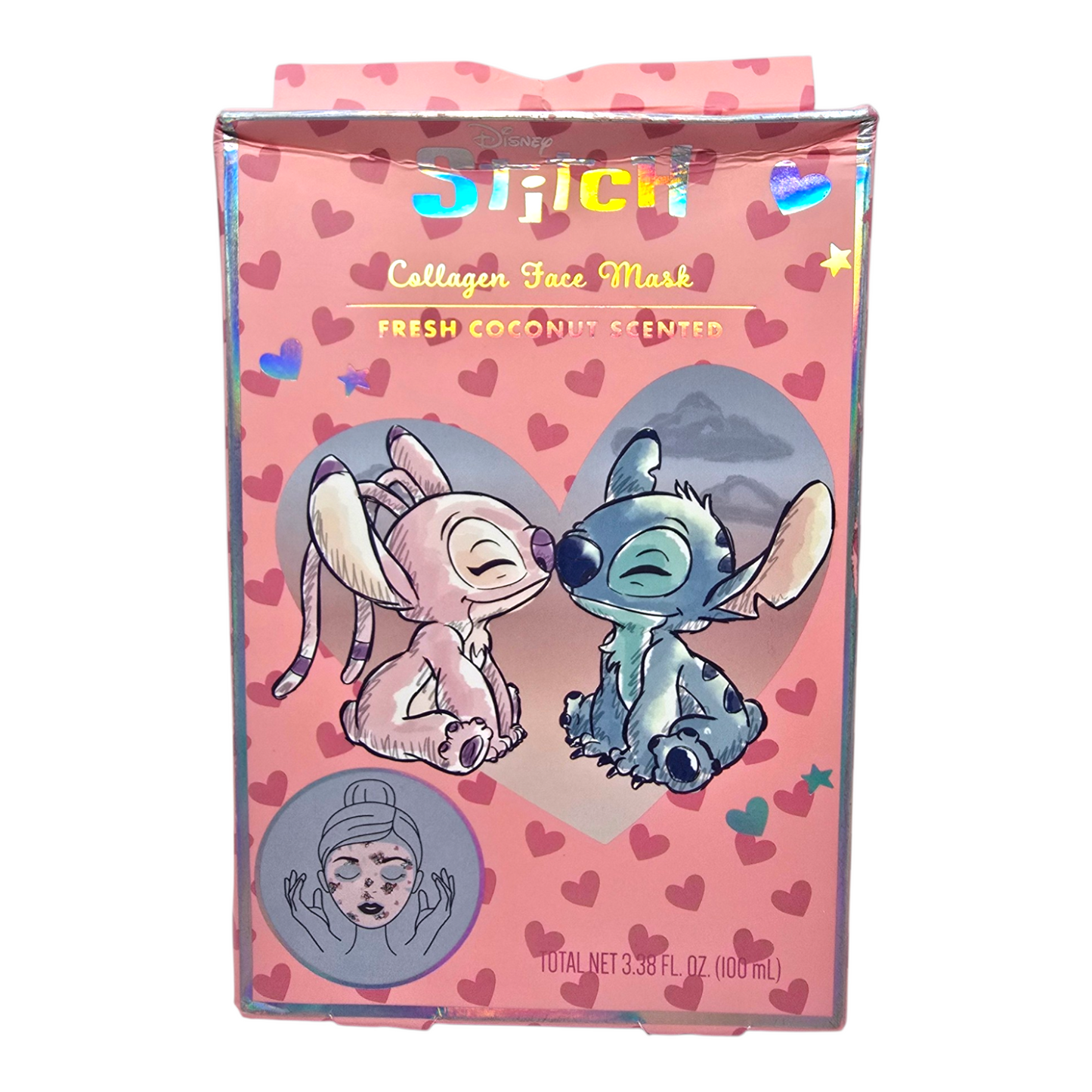 Mascarillas faciales Stitch 5 Piezas Taste Beauty con colágeno y aroma a Coco Maquillaje Make up