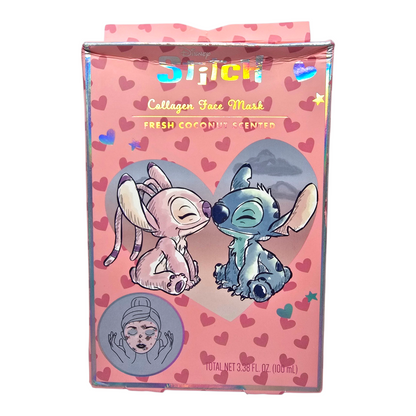 Mascarillas faciales Stitch 5 Piezas Taste Beauty con colágeno y aroma a Coco Maquillaje Make up