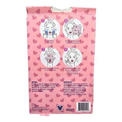Mascarillas faciales Stitch 5 Piezas Taste Beauty con colágeno y aroma a Coco Maquillaje Make up