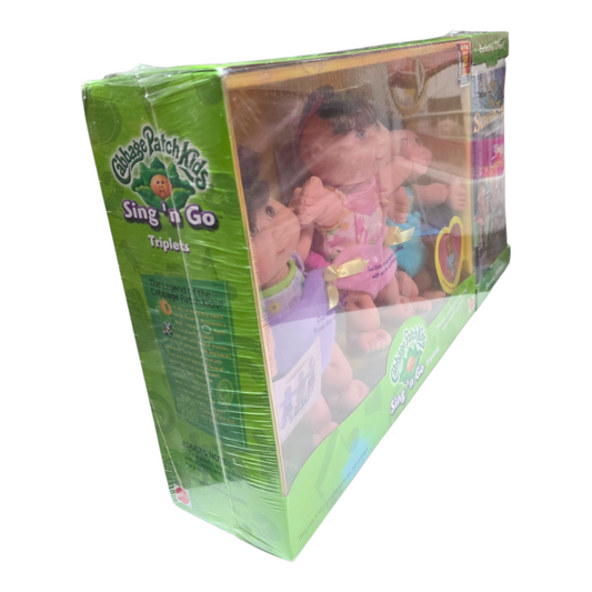 Cabbage Patch Vintage Sing-n-go Triplets Trillizos con película VHS  Edición especial