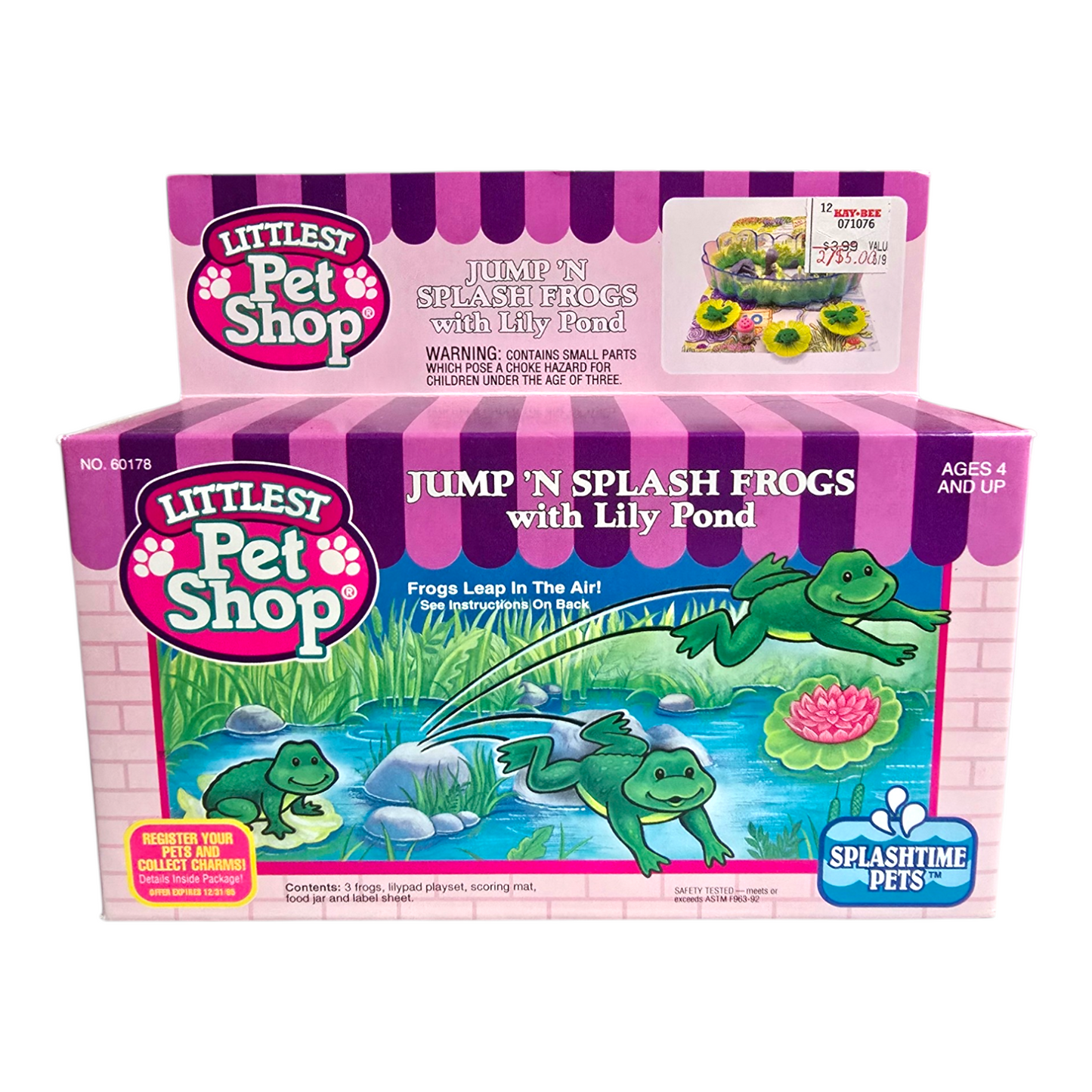 Littlest Pet shop Vintage Kenner año 1994 Jump n Splash Frogs