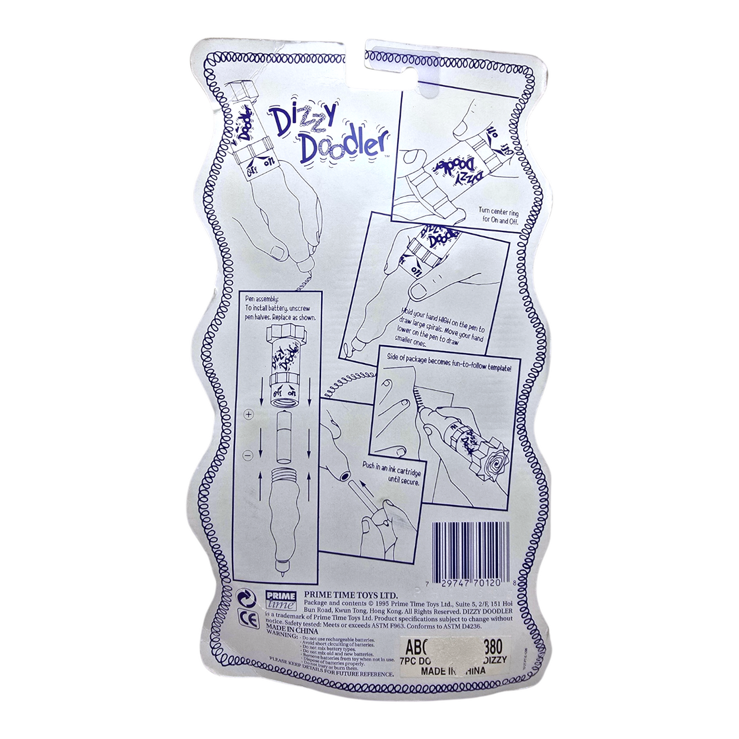 Pluma Loca Vintage Dizzy Doodler año 1995 (es probable que no pinten los cartuchos)