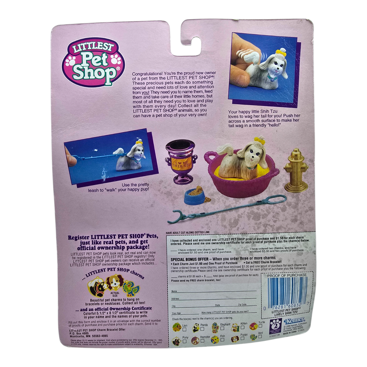 Littlest Pet shop Vintage Kenner Shitzu
