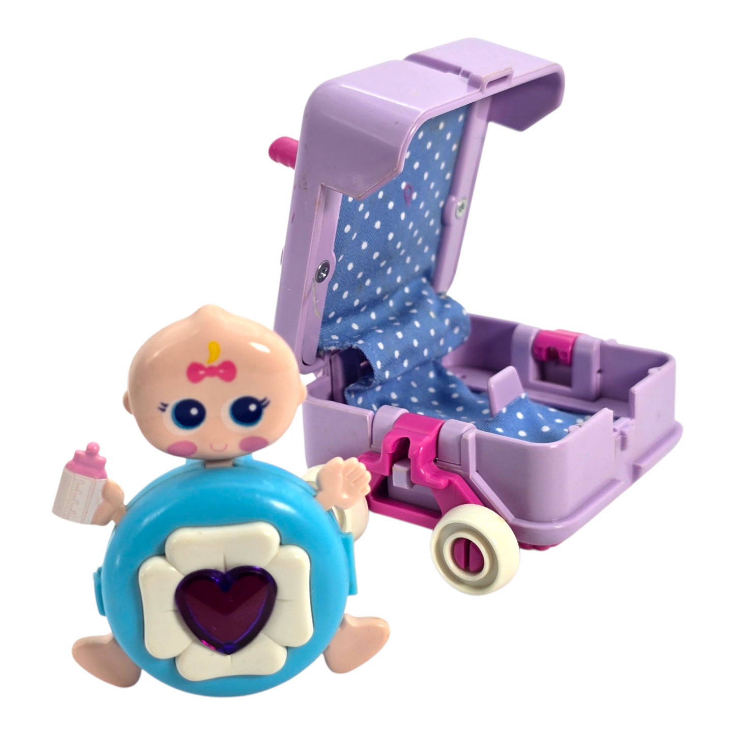 Pre-loved 💕 Sweet Secrets Vintage Galoob Bisagra rota carreola (Segunda mano, no nuevo) #18 Bebé con carreola