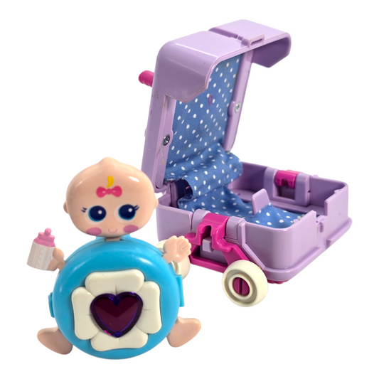 Pre-loved 💕 Sweet Secrets Vintage Galoob Bisagra rota carreola (Segunda mano, no nuevo) #18 Bebé con carreola
