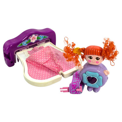 Pre-loved 💕 Sweet Secrets Vintage Galoob seguro cama roto. Si funciona (Segunda mano, no nuevo) #24 peine con pelirroja 2 accesorios