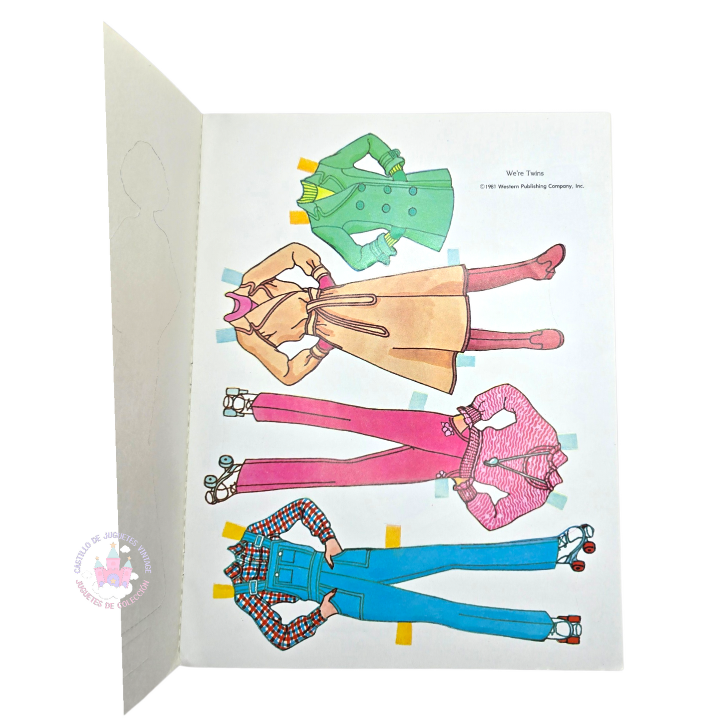 Libro de muñecas de Papel Vintage We're Twins