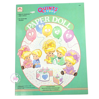 Libro de muñecas de Papel Vintage Quints Tyco