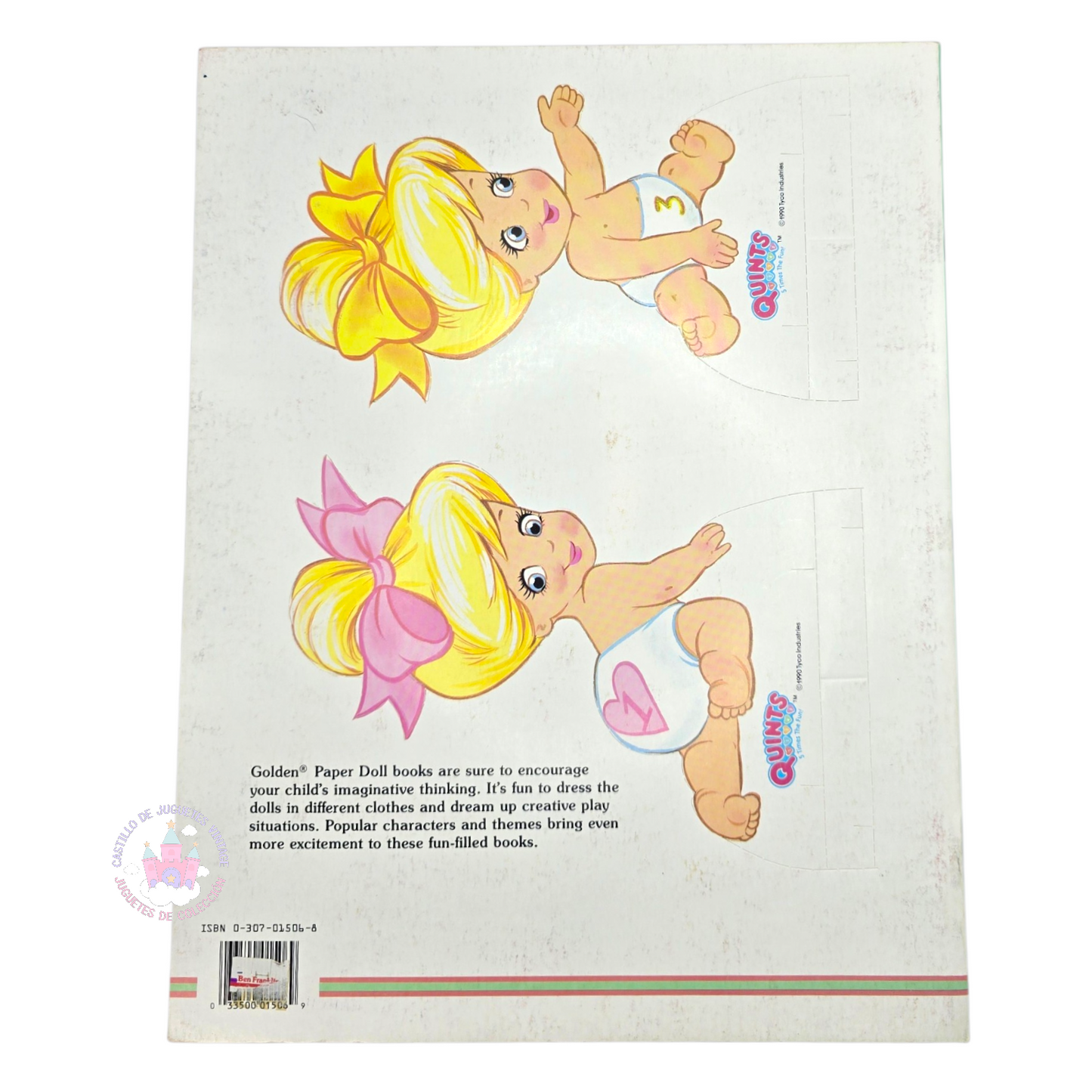 Libro de muñecas de Papel Vintage Quints Tyco