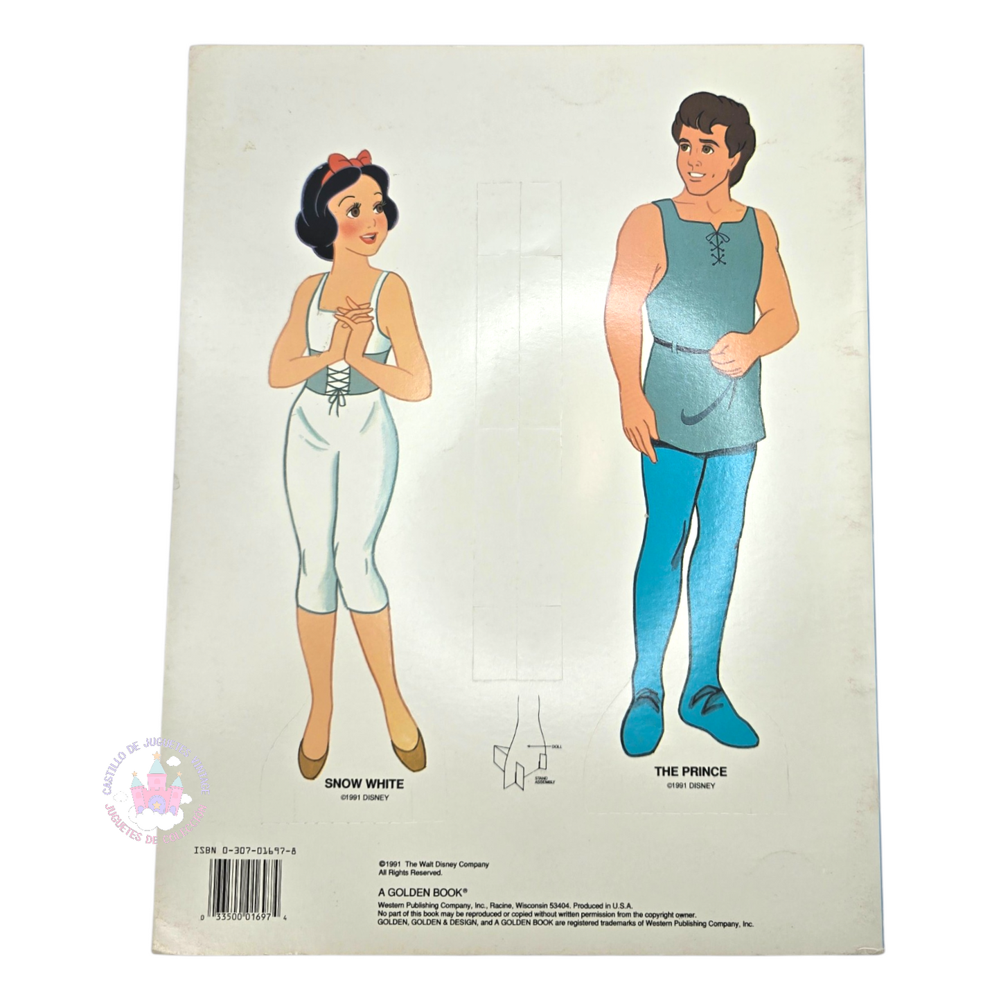 Libro de muñecas de Papel Vintage Blanca Nieves Snow White