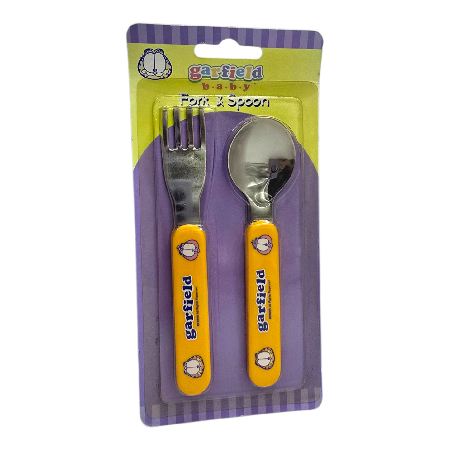 Set de cubiertos Vintage Baby Garfield amarillo
