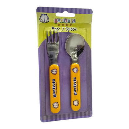 Set de cubiertos Vintage Baby Garfield amarillo