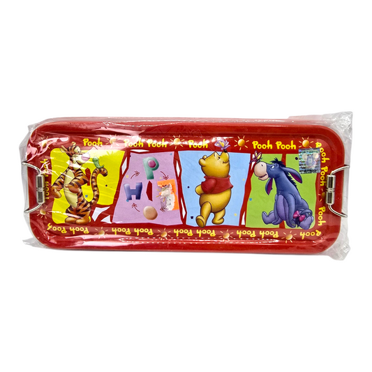 Estuche de latón con Charola interna vintage Pooh rojo