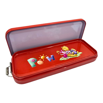 Estuche de latón con Charola interna vintage Pooh rojo