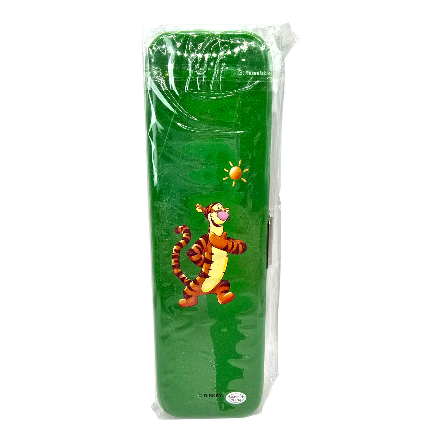 Estuche de latón con Charola interna vintage Pooh verde