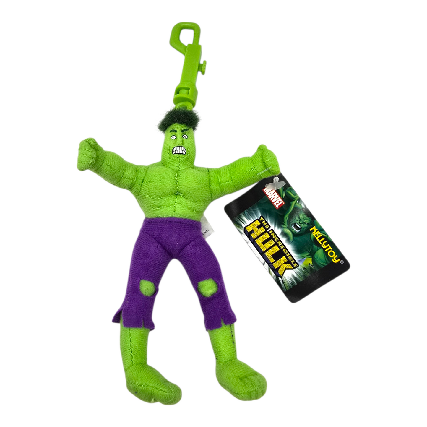 Hulk Llavero de peluche Vintage año 2003 Kellytoys con iman