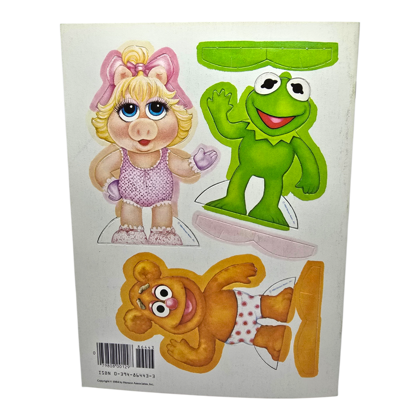 Libro de muñecas de Papel Vintage Muppets Babies Año 1984