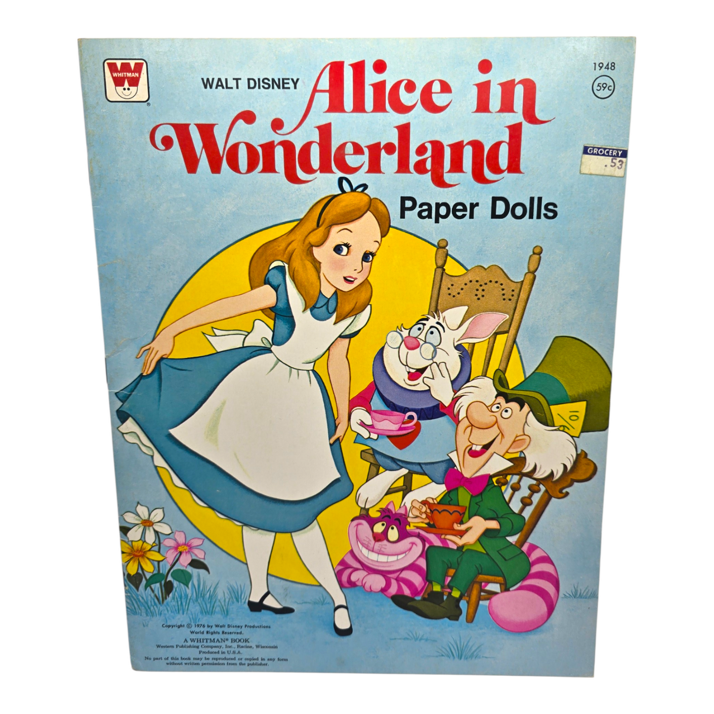Libro de muñecas de Papel Vintage Alice in wonderland Alicia en el país de las maravillas