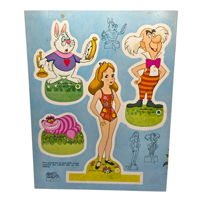 Libro de muñecas de Papel Vintage Alice in wonderland Alicia en el país de las maravillas
